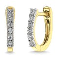Load image into Gallery viewer, Diamond 1/5 Ct.Tw. Hoop Earrings in 10K Yellow Gold