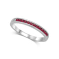 Load image into Gallery viewer, 14K White Gold 1/5 Ctw Ruby Machine Band