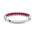 Load image into Gallery viewer, 14K White Gold 1/5 Ctw Ruby Machine Band
