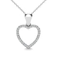 Load image into Gallery viewer, 10K White Gold 1/10 Ctw Diamond Heart Pendant
