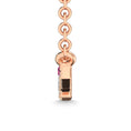 Load image into Gallery viewer, Diamond 1/8 Ct.Tw. And Ruby Fashion Necklace in 10K Rose Gold