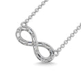 Load image into Gallery viewer, Diamond 1/6 Ct.Tw. Round and Baguette Cut Infinity Necklace in 10K White Gold
