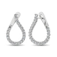 Load image into Gallery viewer, 14K White Gold Diamond 5/8 Ct.Tw. Hoop Earrings