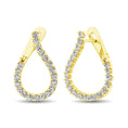 Load image into Gallery viewer, 14K Yellow Gold Diamond 4 Ct.Tw. Hoop Earrings