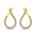 Load image into Gallery viewer, 14K Yellow Gold Diamond 4 Ct.Tw. Hoop Earrings