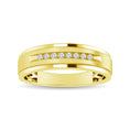 Load image into Gallery viewer, Mens 1/10 ctw Diamond Band in 10K Yellow Gold