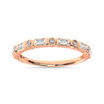 Load image into Gallery viewer, Diamond 1/8 Ct.Tw. Round and Baguette Stack Band in 14K Rose Gold
