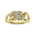 Load image into Gallery viewer, 10K Yellow Gold 1/5 Ct.Tw. Diamond Interlinked Circle Ring