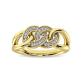 Load image into Gallery viewer, 10K Yellow Gold 1/5 Ct.Tw. Diamond Interlinked Circle Ring
