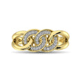 Load image into Gallery viewer, 10K Yellow Gold 1/5 Ct.Tw. Diamond Interlinked Circle Ring