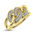 Load image into Gallery viewer, 10K Yellow Gold 1/5 Ct.Tw. Diamond Interlinked Circle Ring