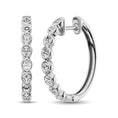 Load image into Gallery viewer, 14K White Gold 1/3 Ct.Tw. Diamond Hoop Earrings