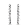 Load image into Gallery viewer, 14K White Gold 1/3 Ct.Tw. Diamond Hoop Earrings