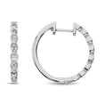 Load image into Gallery viewer, 14K White Gold 1/3 Ct.Tw. Diamond Hoop Earrings