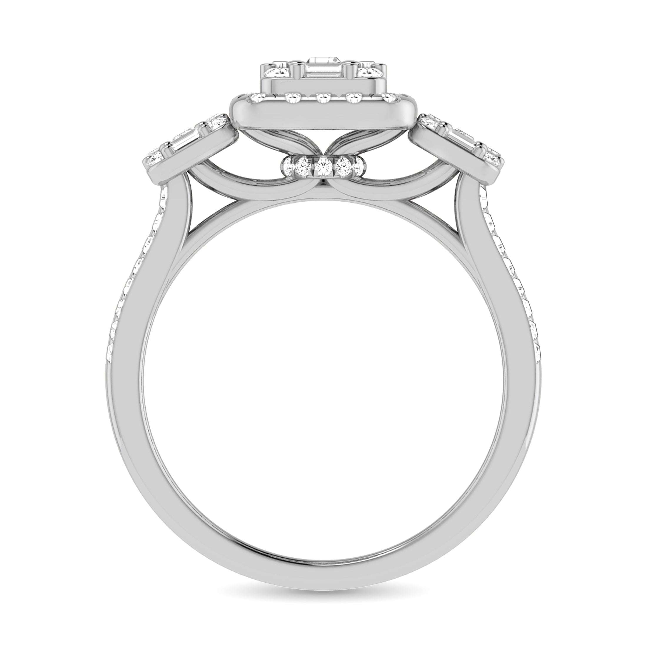 Diamond 7/8 Ct.Tw. Engagement Ring in 14K White Gold