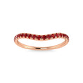 Load image into Gallery viewer, 14K Rose Gold Ruby 1/5 Ct.Tw. Curve Band