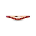 Load image into Gallery viewer, 14K Rose Gold Ruby 1/5 Ct.Tw. Curve Band