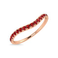 Load image into Gallery viewer, 14K Rose Gold Ruby 1/5 Ct.Tw. Curve Band