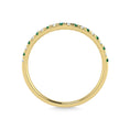 Load image into Gallery viewer, 14K Yellow Gold Emerald And Diamond 1/5 Ct.Tw. Curve Band