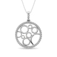 Load image into Gallery viewer, 10K White Gold 1/4 Ct.Tw. Diamond Circle Pendant
