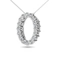 Load image into Gallery viewer, Diamond 3/8 Ct.Tw. Oval Shape Pendant in 14K White Gold