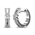 Load image into Gallery viewer, 10K White Gold 1/6 Ct.Tw. Diamond Hoop Earrings