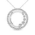 Load image into Gallery viewer, Diamond 3/8 Ct.Tw. Circle Pendant in 14K White Gold
