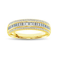 Load image into Gallery viewer, 14K Yellow Gold Round and Baguette Diamond 2/5 Ct.Tw. Anniversary Band
