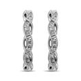 Load image into Gallery viewer, 10K White Gold Baguette Diamond 1/5 Ct.Tw. Hoop Earrings
