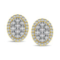 Load image into Gallery viewer, Diamond 3/4 ct tw Oval Shape Earrings in 14K Yellow Gold