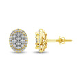 Load image into Gallery viewer, Diamond 3/4 ct tw Oval Shape Earrings in 14K Yellow Gold