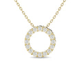 Load image into Gallery viewer, Diamond 1/4 Ct.Tw. Circle Pendant in 14K Yellow Gold