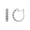 Load image into Gallery viewer, Diamond Hoop Earrings 1/10 ct tw in Sterling Silver