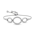 Load image into Gallery viewer, Diamond Circle Bracelet 1/6 ct tw in Sterling Silver