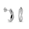 Load image into Gallery viewer, Diamond Fashion earrings 1/5 ct tw in 10K White Gold
