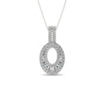 Load image into Gallery viewer, Diamond 5/8 Ct.Tw. Round and Baguette Fashion Pendant in 14K White Gold