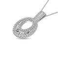 Load image into Gallery viewer, Diamond 5/8 Ct.Tw. Round and Baguette Fashion Pendant in 14K White Gold
