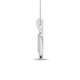 Load image into Gallery viewer, Diamond 5/8 Ct.Tw. Round and Baguette Fashion Pendant in 14K White Gold
