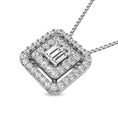 Load image into Gallery viewer, Diamond 1/4 Ct.Tw. Round and Baguette Fashion Pendant in 10K White Gold