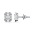 Load image into Gallery viewer, Diamond 3/8 Ct.Tw. Round and Baguette Fashion Earrings in 14K White Gold