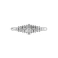 Load image into Gallery viewer, Diamond 1/4 Ct.Tw. Round and Baguette Fashion Ring in 10K White Gold