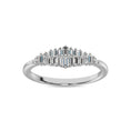 Load image into Gallery viewer, Diamond 1/4 Ct.Tw. Round and Baguette Fashion Ring in 10K White Gold