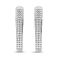Load image into Gallery viewer, Diamond 1/4 ct tw Hoop Earrings in 10K White Gold