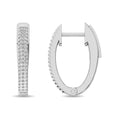 Load image into Gallery viewer, Diamond 1/4 ct tw Hoop Earrings in 10K White Gold