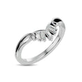 Load image into Gallery viewer, 10KT WHITE GOLD 1/8CT TW DIAMOND CHEVRON BAND
