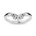 Load image into Gallery viewer, 10KT WHITE GOLD 1/8CT TW DIAMOND CHEVRON BAND