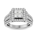 Load image into Gallery viewer, Diamond Engagement Ring 1 ct tw in 14K White Gold