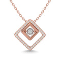 Load image into Gallery viewer, Diamond 1/4 Ct.Tw. Square Shape Pendant in 14K Rose Gold