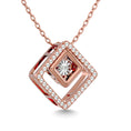 Load image into Gallery viewer, Diamond 1/4 Ct.Tw. Square Shape Pendant in 14K Rose Gold