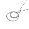 Load image into Gallery viewer, Diamond 1/8 ct tw Duel Circle Pendant in 10K White Gold